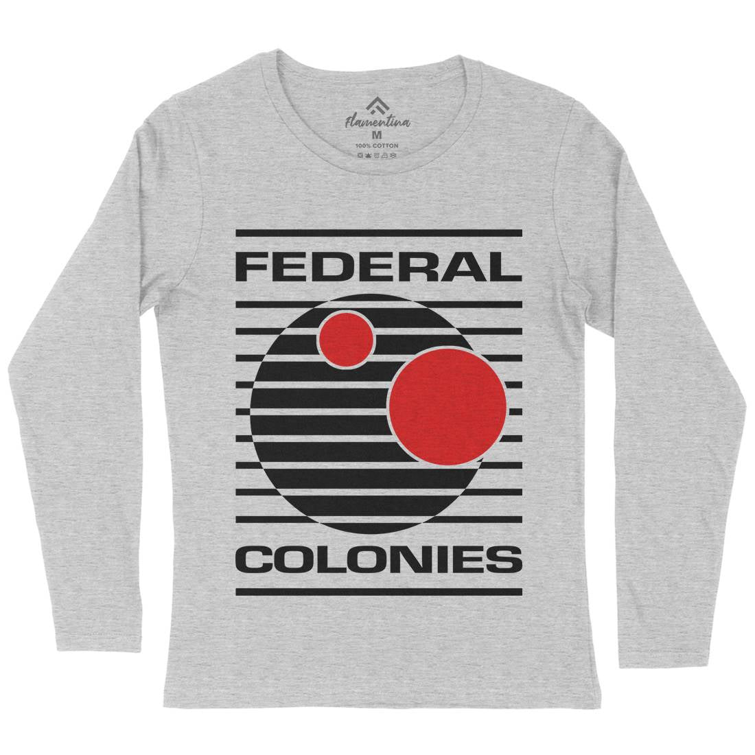 Federal Colonies Womens Long Sleeve T-Shirt Space D409