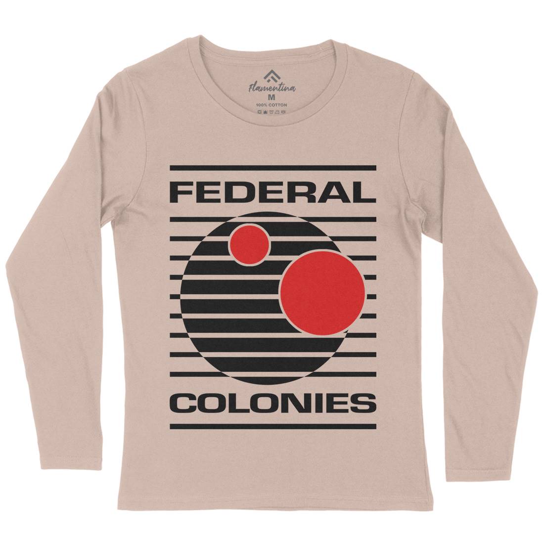 Federal Colonies Womens Long Sleeve T-Shirt Space D409