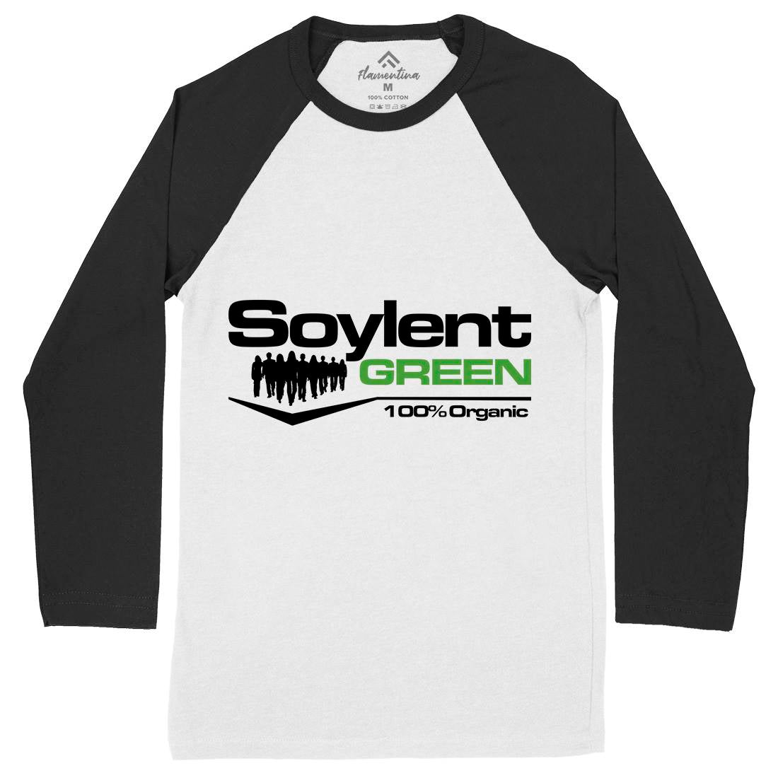 Soylent Green Mens Long Sleeve Baseball T-Shirt Horror D410