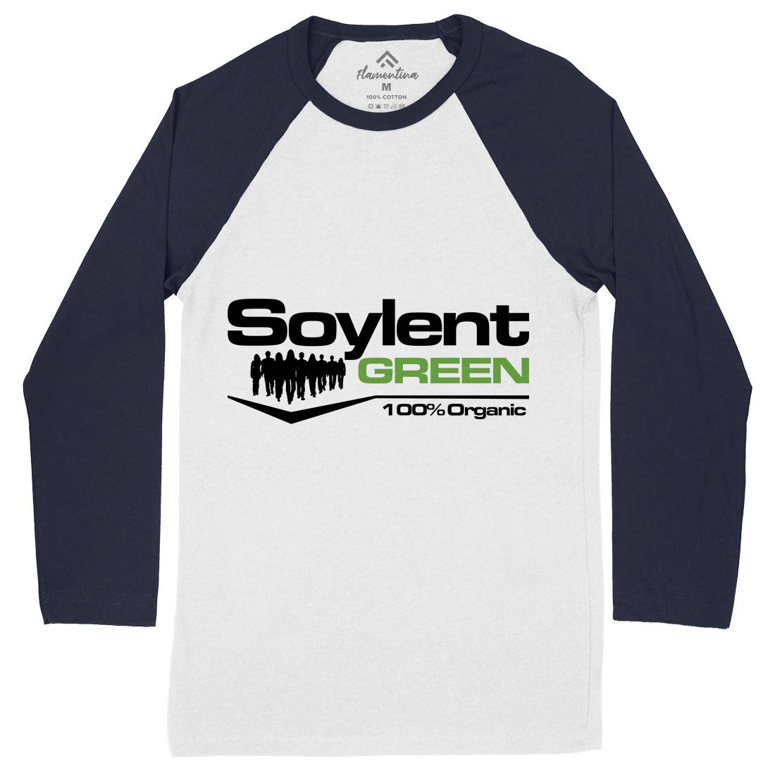 Soylent Green Mens Long Sleeve Baseball T-Shirt Horror D410