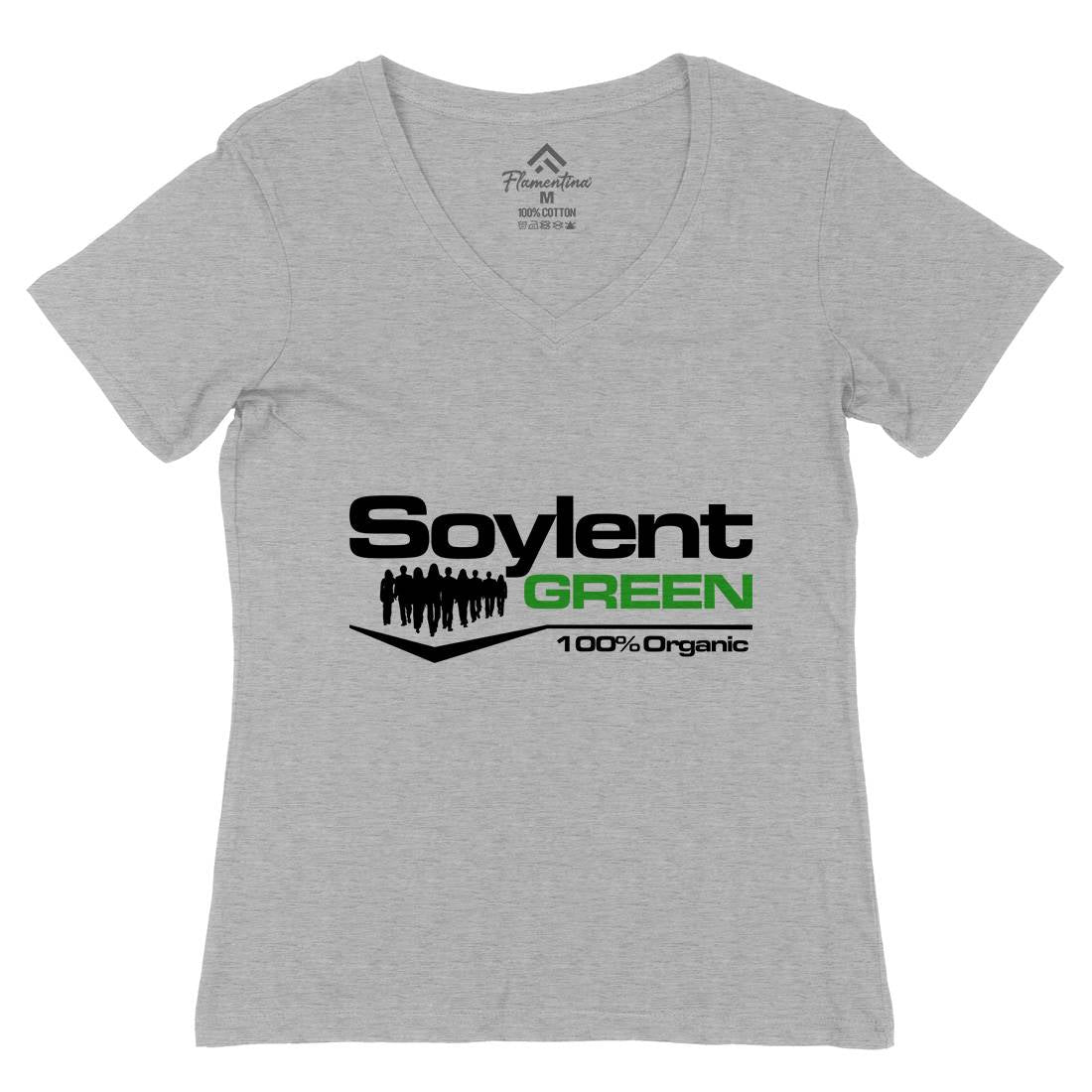 Soylent Green Womens Organic V-Neck T-Shirt Horror D410