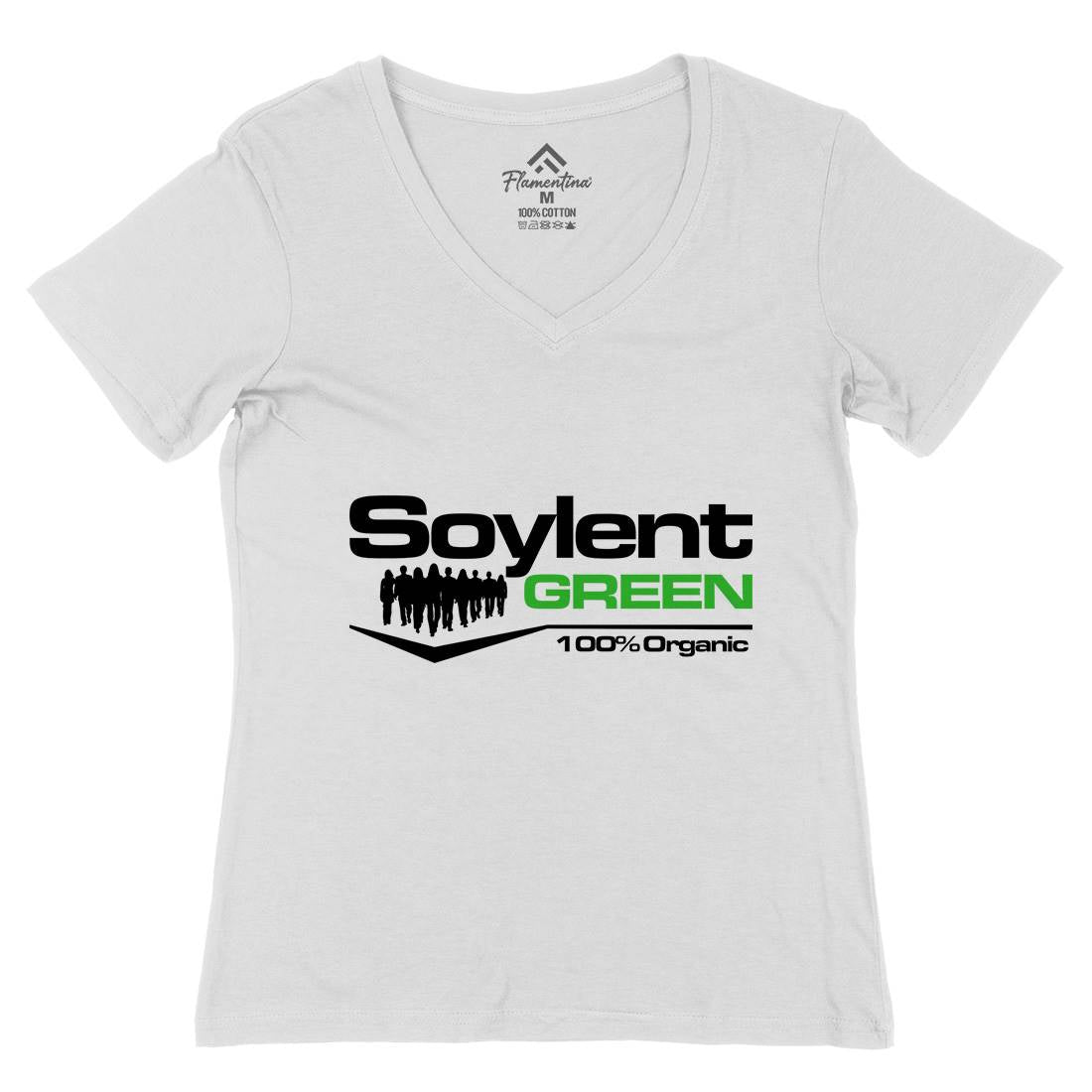 Soylent Green Womens Organic V-Neck T-Shirt Horror D410