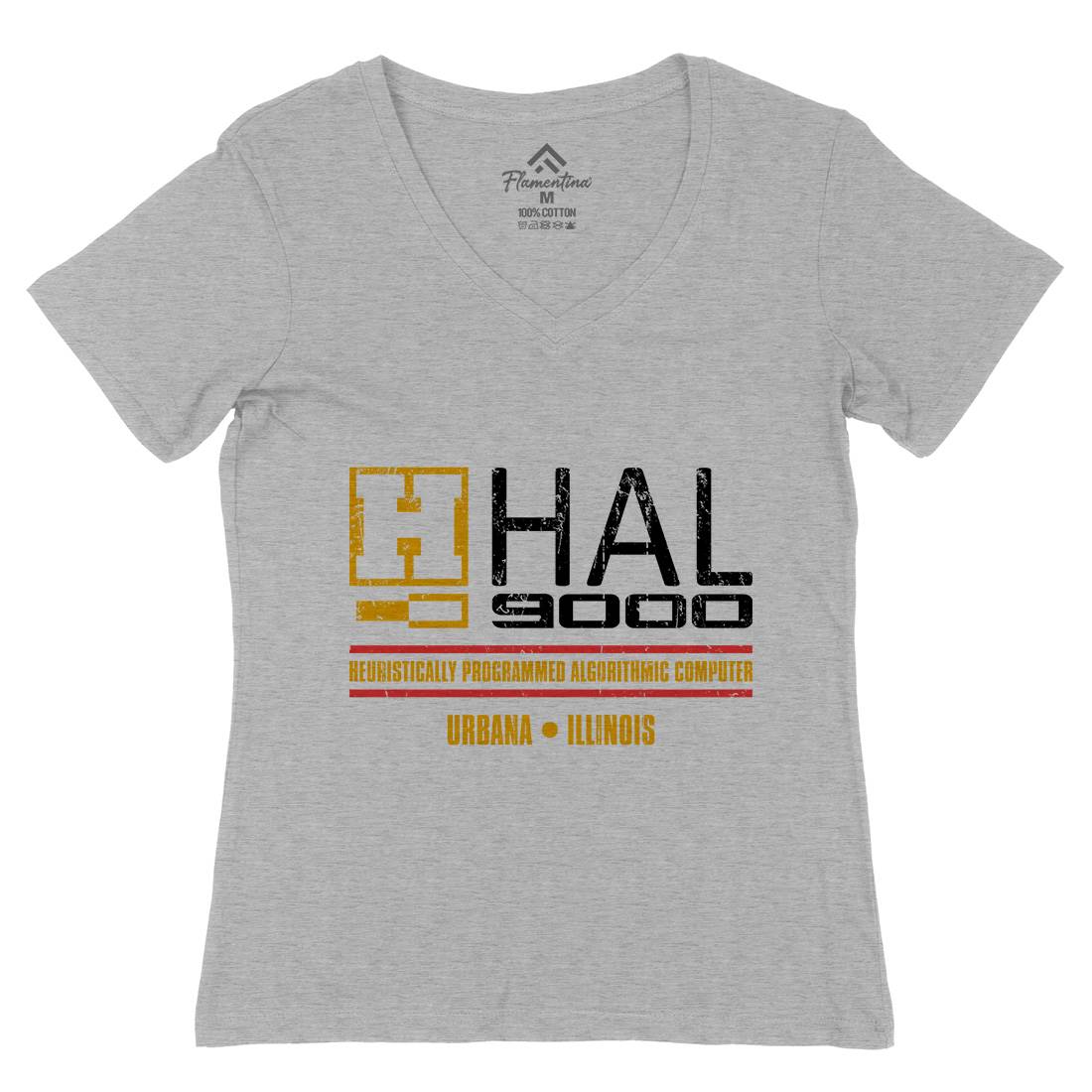 Hal Womens Organic V-Neck T-Shirt Space D411
