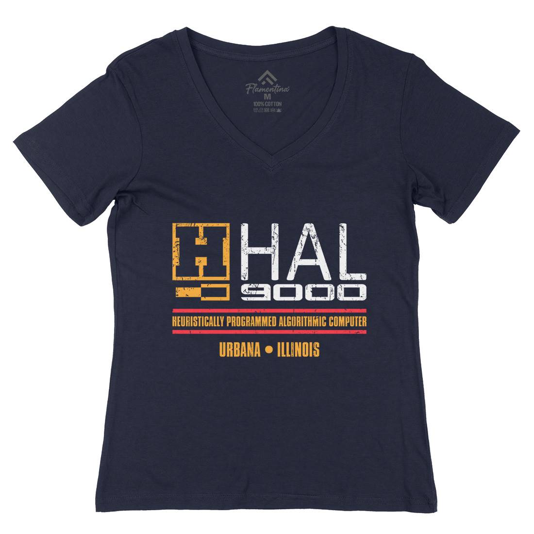 Hal Womens Organic V-Neck T-Shirt Space D411