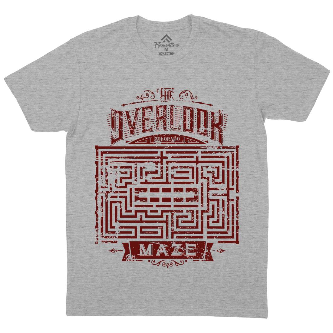 Overlook Maze Mens Organic Crew Neck T-Shirt Horror D413