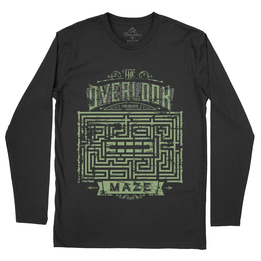 Overlook Maze Mens Long Sleeve T-Shirt Horror D413
