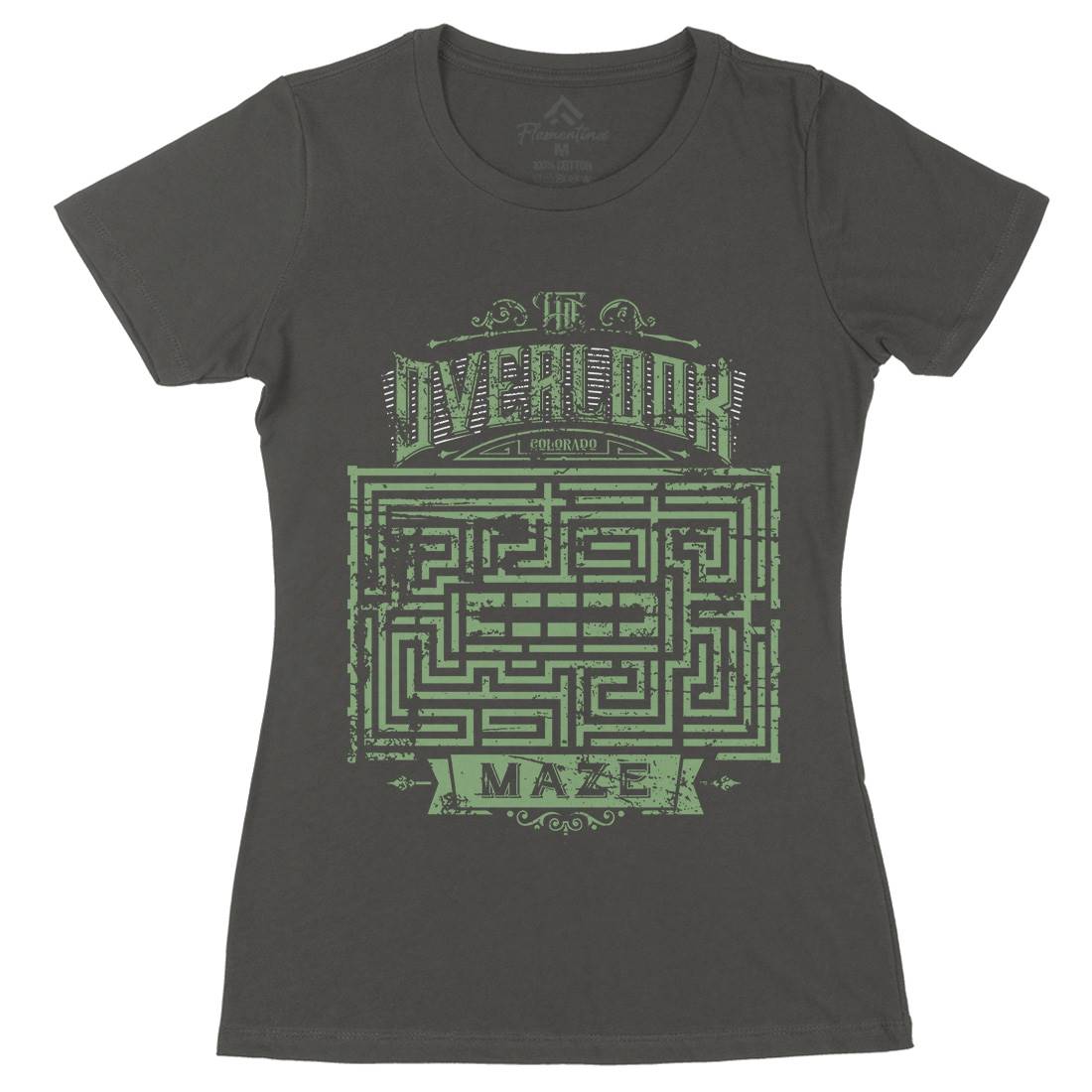 Overlook Maze Womens Organic Crew Neck T-Shirt Horror D413