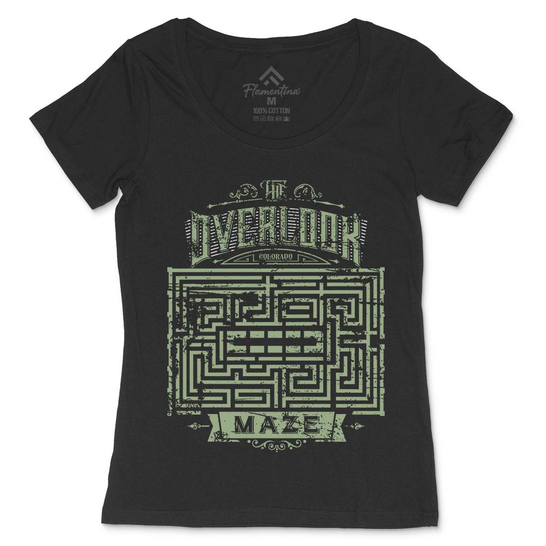 Overlook Maze Womens Scoop Neck T-Shirt Horror D413