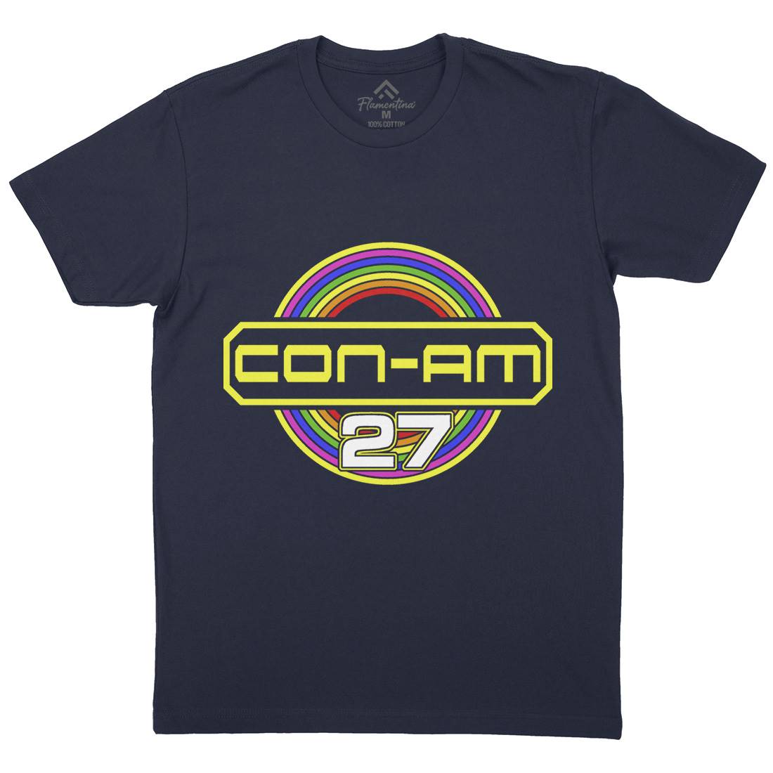 Con-Am 27 Mens Organic Crew Neck T-Shirt Space D414