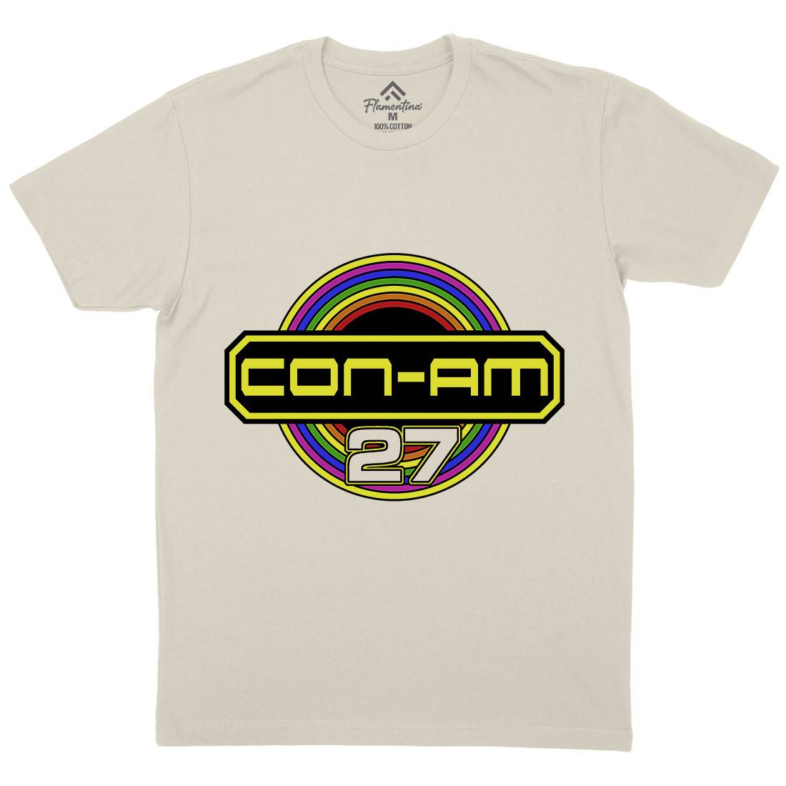 Con-Am 27 Mens Organic Crew Neck T-Shirt Space D414