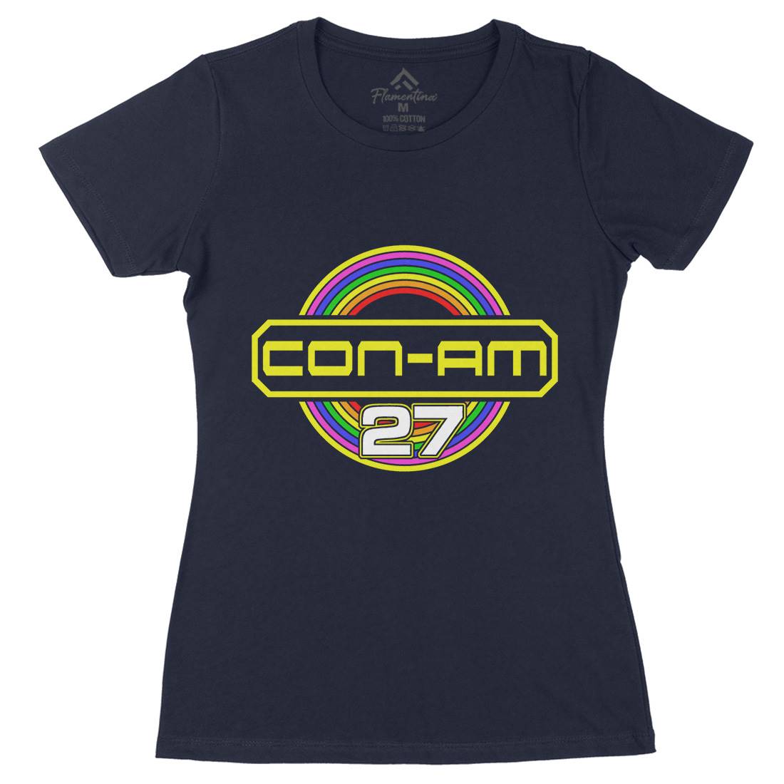 Con-Am 27 Womens Organic Crew Neck T-Shirt Space D414