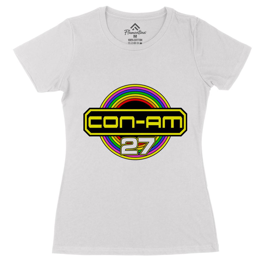 Con-Am 27 Womens Organic Crew Neck T-Shirt Space D414