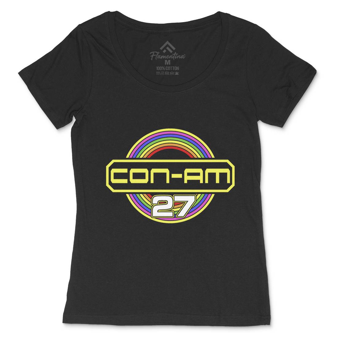 Con-Am 27 Womens Scoop Neck T-Shirt Space D414