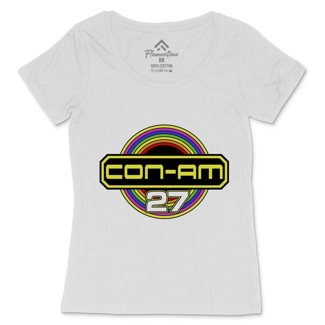 Con-Am 27 Womens Scoop Neck T-Shirt Space D414