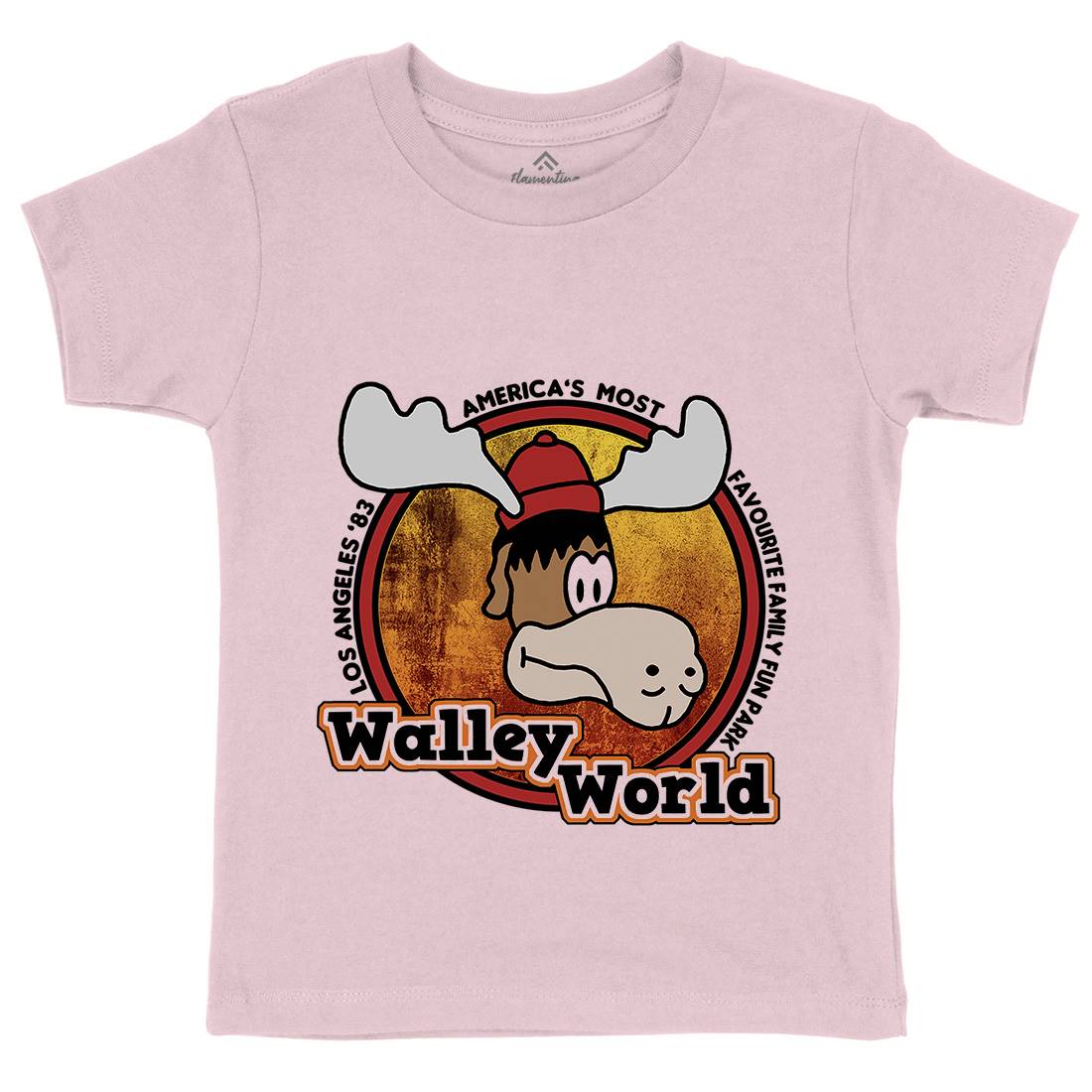 Walley World Kids Organic Crew Neck T-Shirt Retro D415