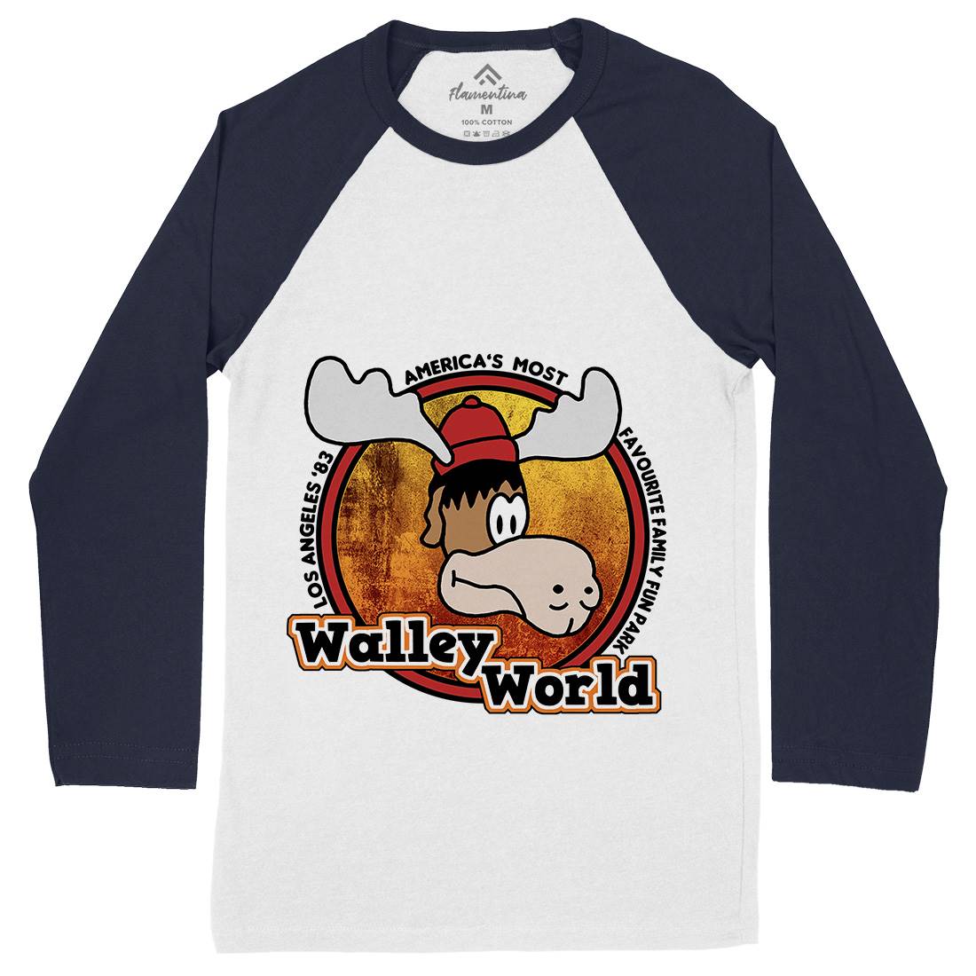 Walley World Mens Long Sleeve Baseball T-Shirt Retro D415
