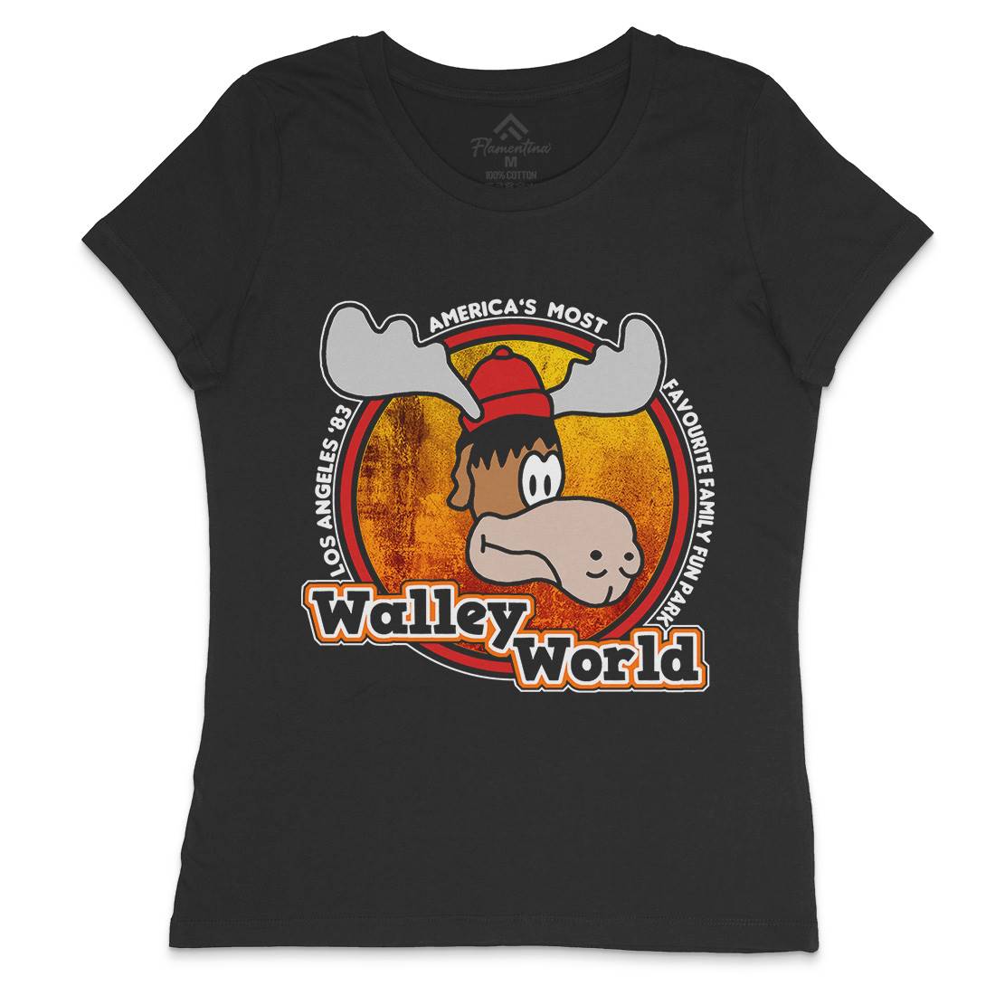 Walley World Womens Crew Neck T-Shirt Retro D415