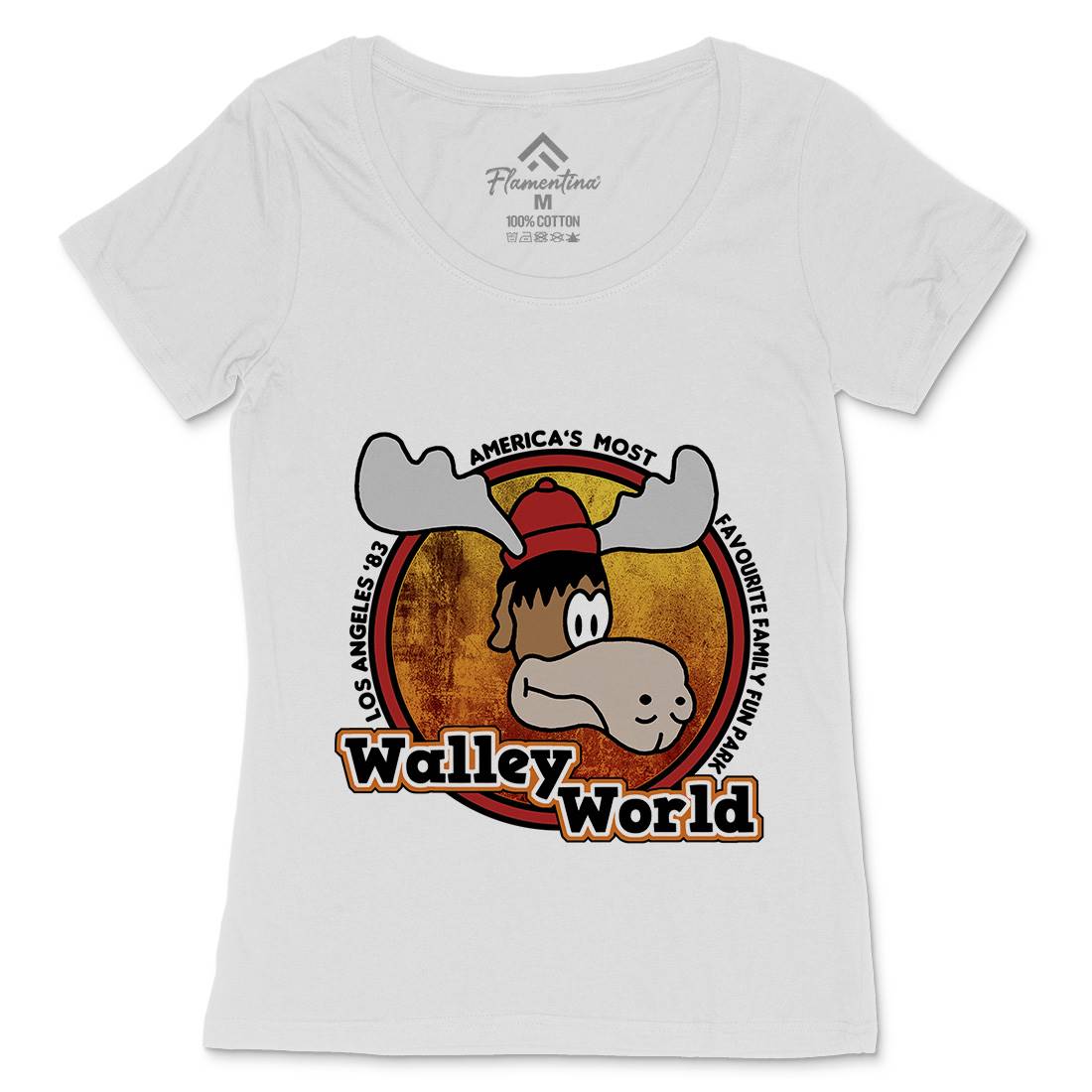 Walley World Womens Scoop Neck T-Shirt Retro D415