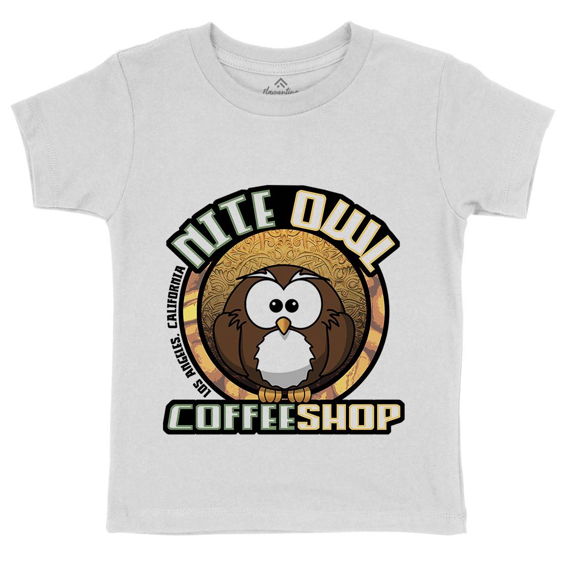 Nite Owl Kids Organic Crew Neck T-Shirt Drinks D416