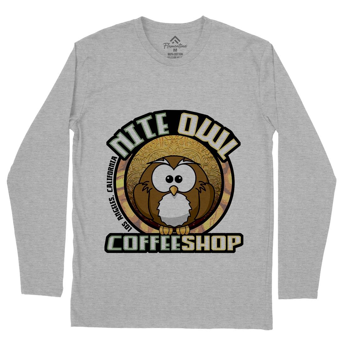 Nite Owl Mens Long Sleeve T-Shirt Drinks D416