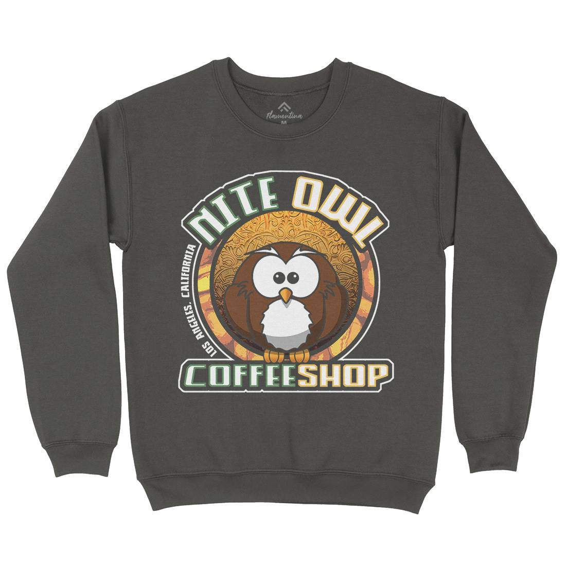 Nite Owl Mens Crew Neck Sweatshirt Drinks D416