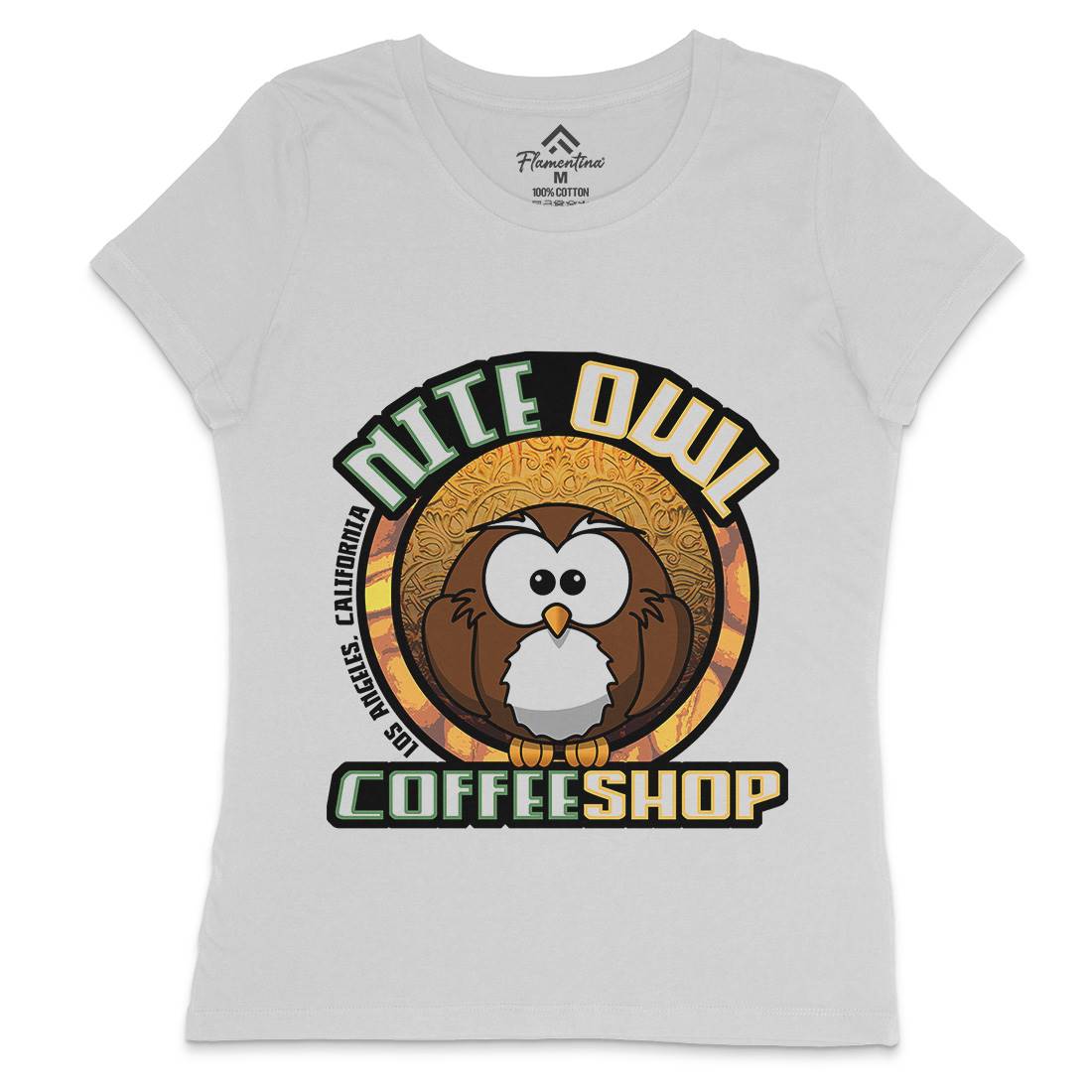 Nite Owl Womens Crew Neck T-Shirt Drinks D416