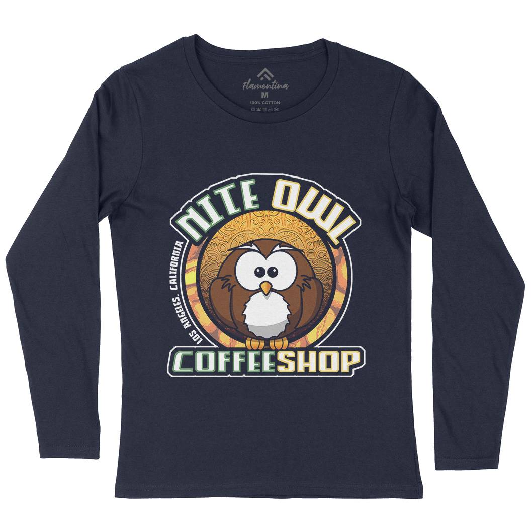 Nite Owl Womens Long Sleeve T-Shirt Drinks D416