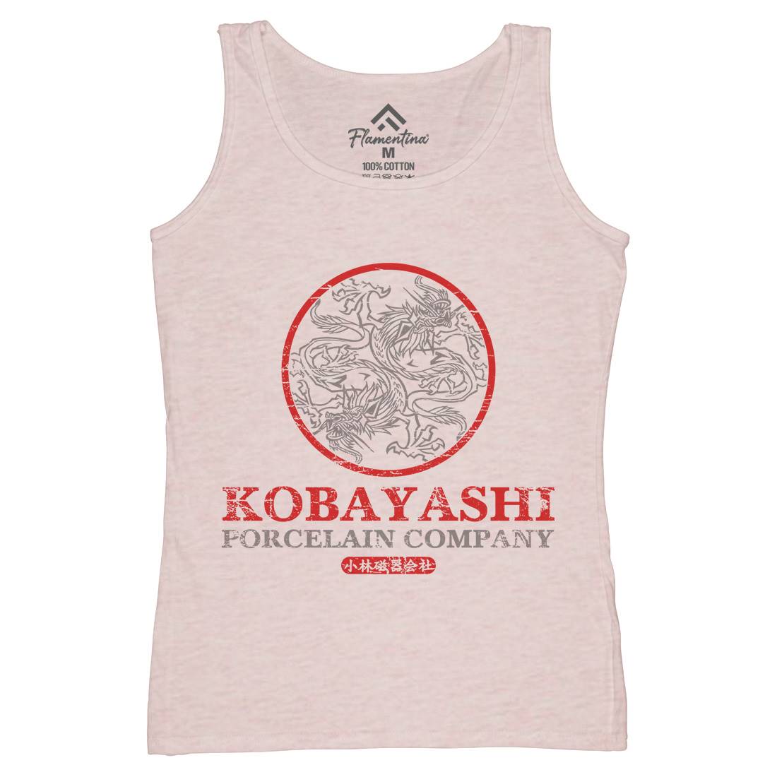 Kobayashi Porcelain Womens Organic Tank Top Vest Asian D417