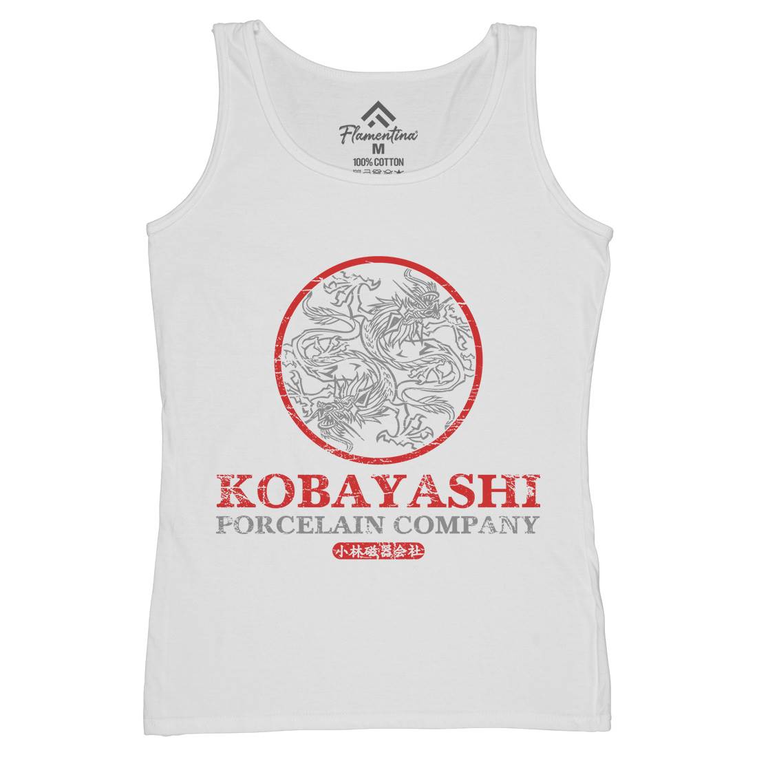 Kobayashi Porcelain Womens Organic Tank Top Vest Asian D417