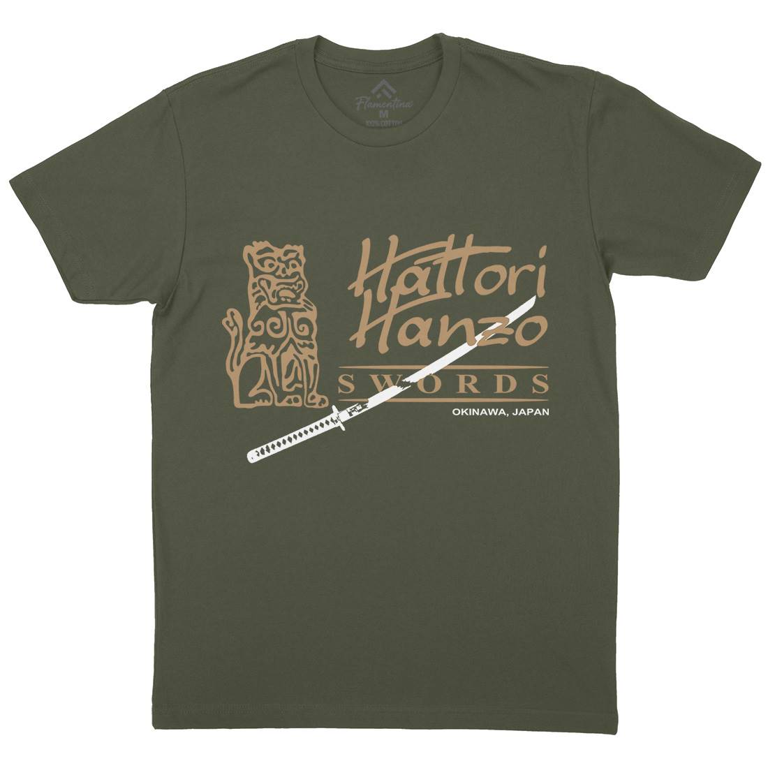 Hattori Hanzo Mens Organic Crew Neck T-Shirt Asian D418