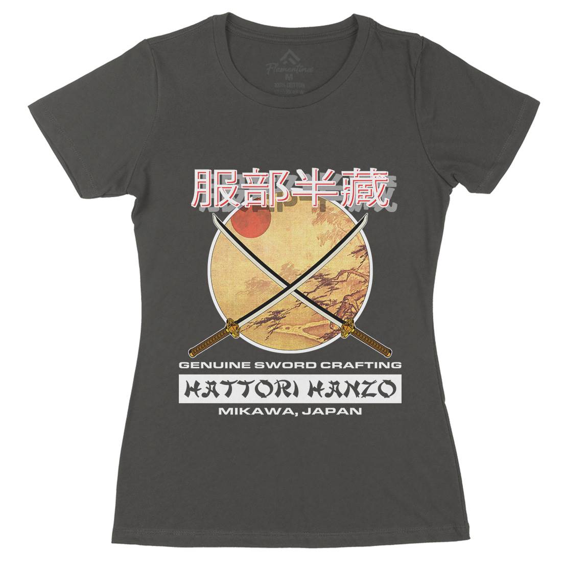 Hattori Hanzo Womens Organic Crew Neck T-Shirt Asian D419