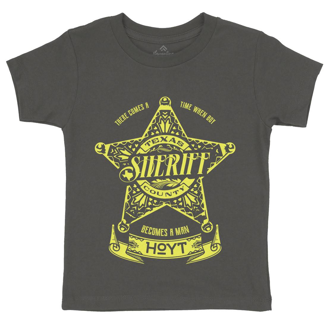 Sheriff Hoyt Kids Organic Crew Neck T-Shirt Retro D421