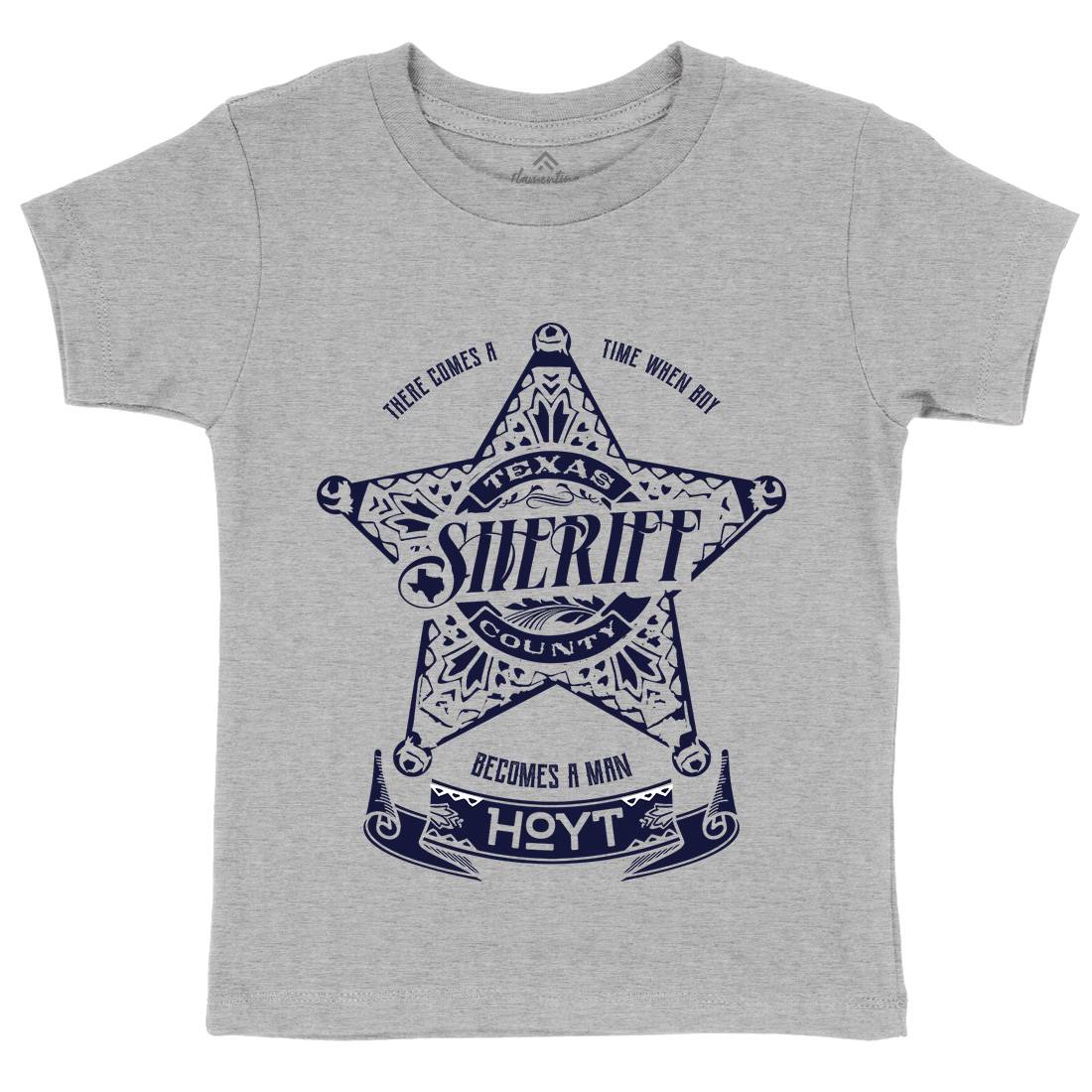 Sheriff Hoyt Kids Crew Neck T-Shirt Retro D421