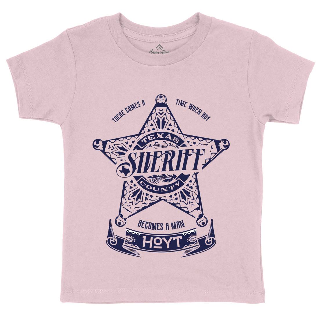 Sheriff Hoyt Kids Crew Neck T-Shirt Retro D421