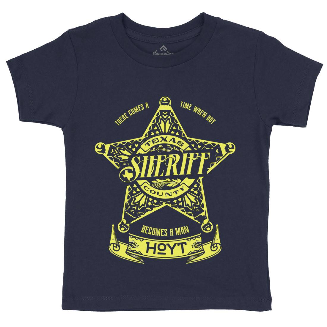 Sheriff Hoyt Kids Organic Crew Neck T-Shirt Retro D421