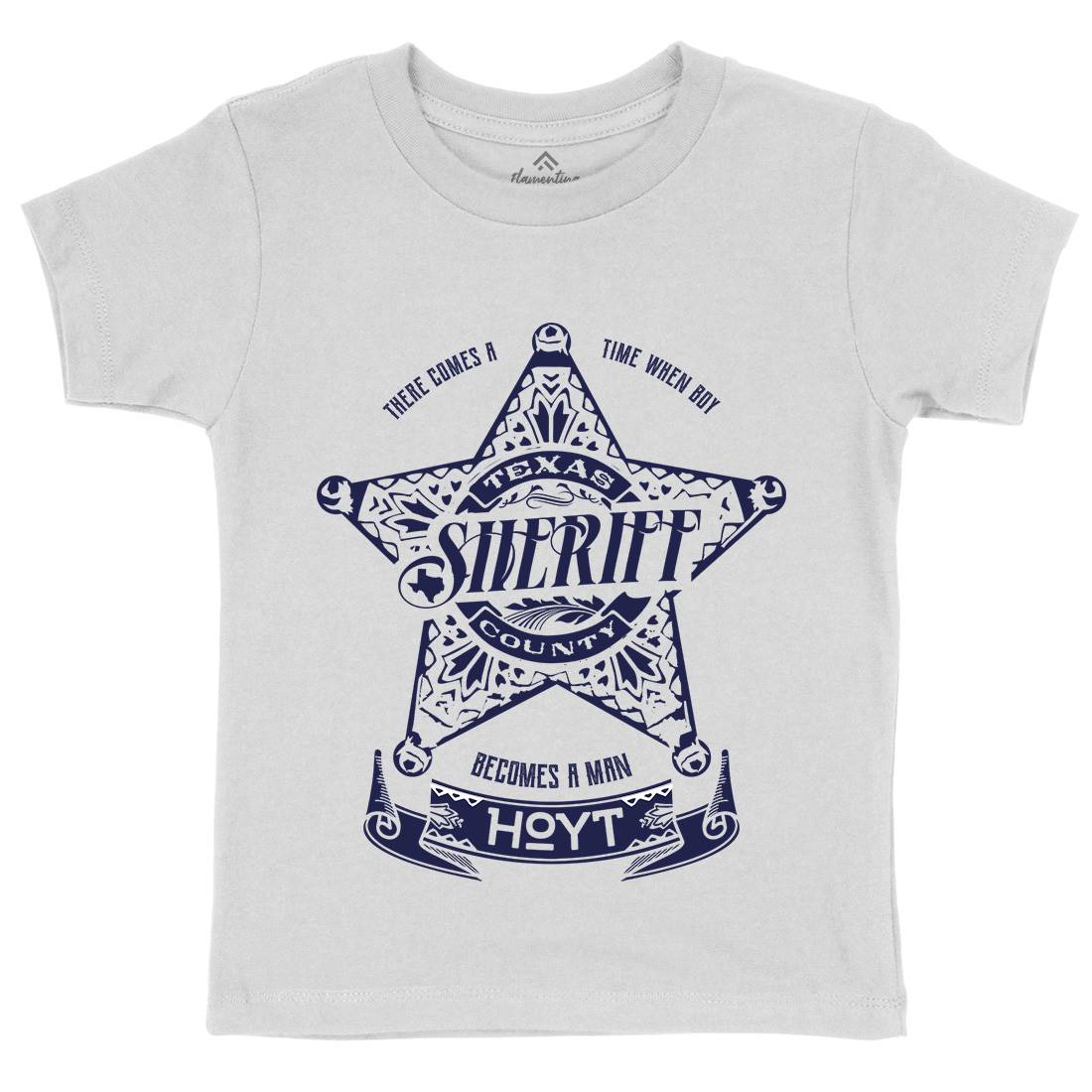 Sheriff Hoyt Kids Crew Neck T-Shirt Retro D421
