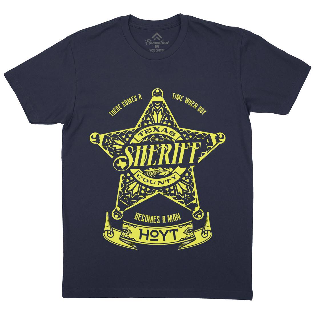 Sheriff Hoyt Mens Crew Neck T-Shirt Retro D421