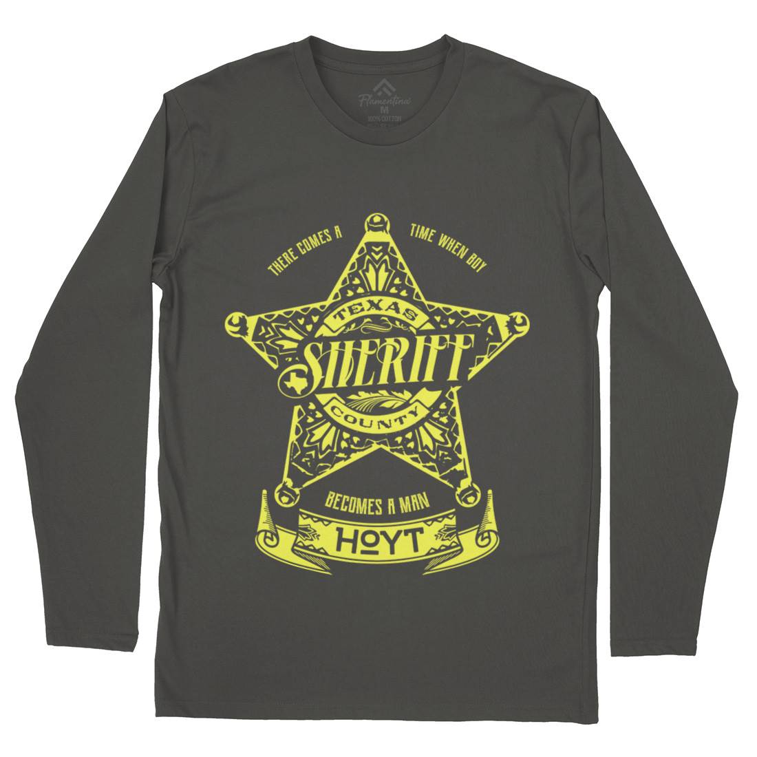 Sheriff Hoyt Mens Long Sleeve T-Shirt Retro D421