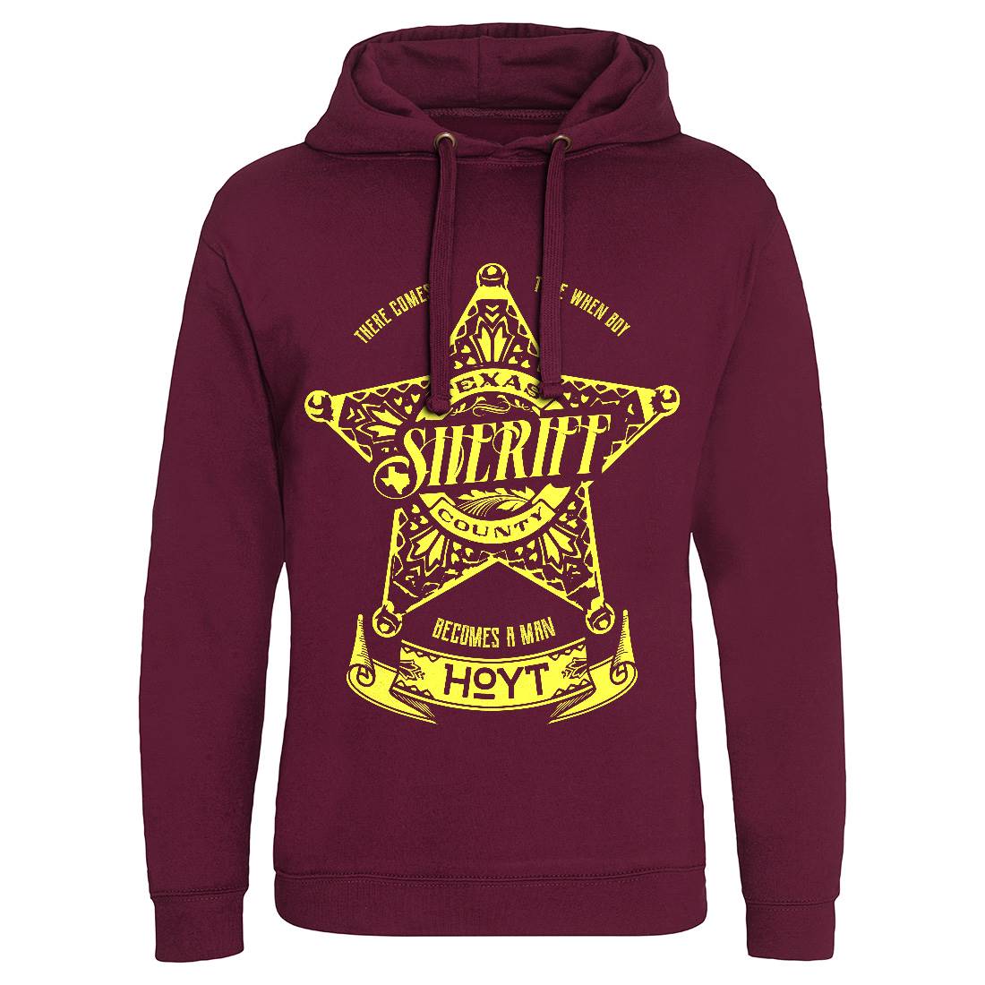 Sheriff Hoyt Mens Hoodie Without Pocket Retro D421