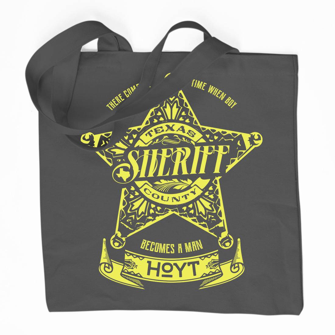 Sheriff Hoyt Organic Premium Cotton Tote Bag Retro D421