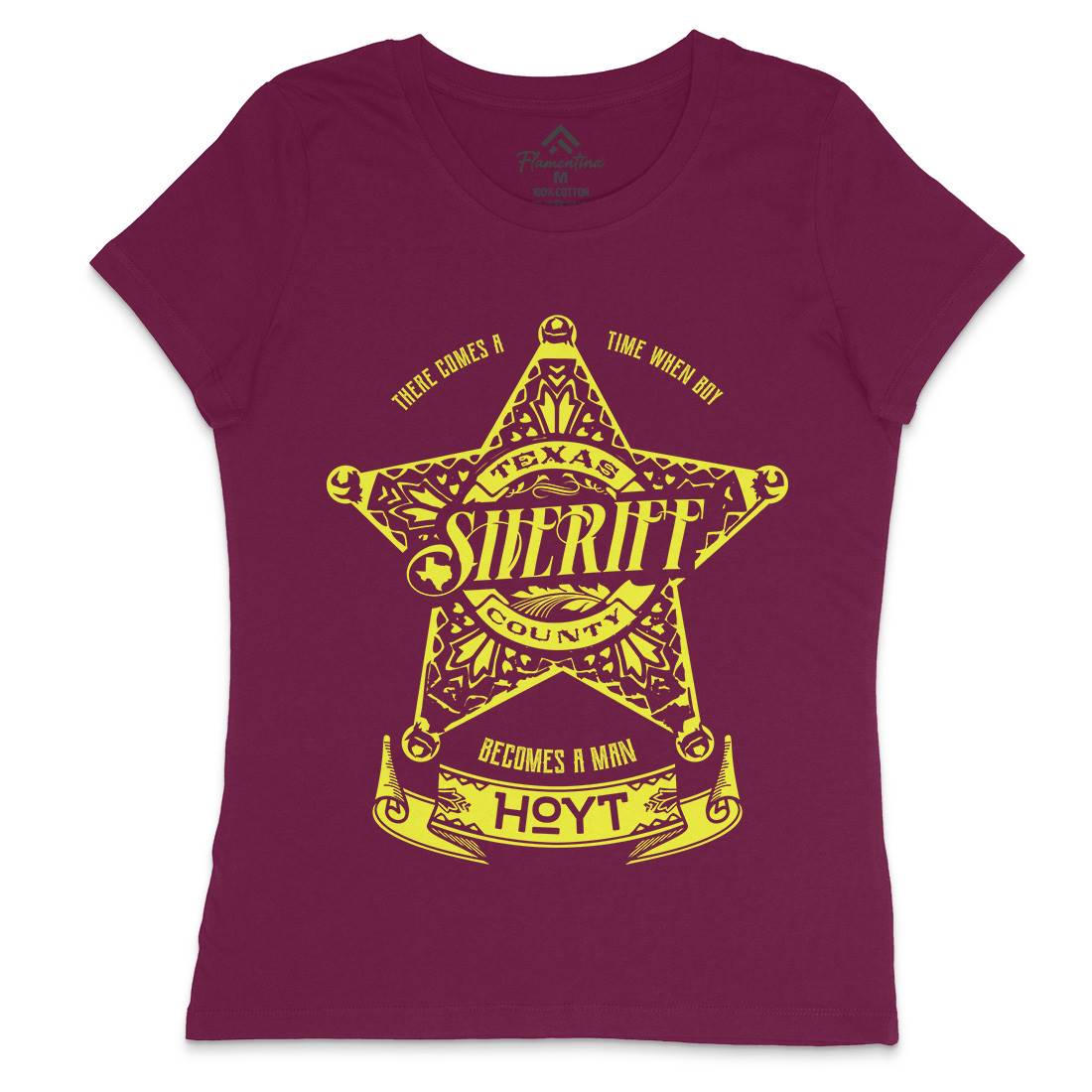 Sheriff Hoyt Womens Crew Neck T-Shirt Retro D421