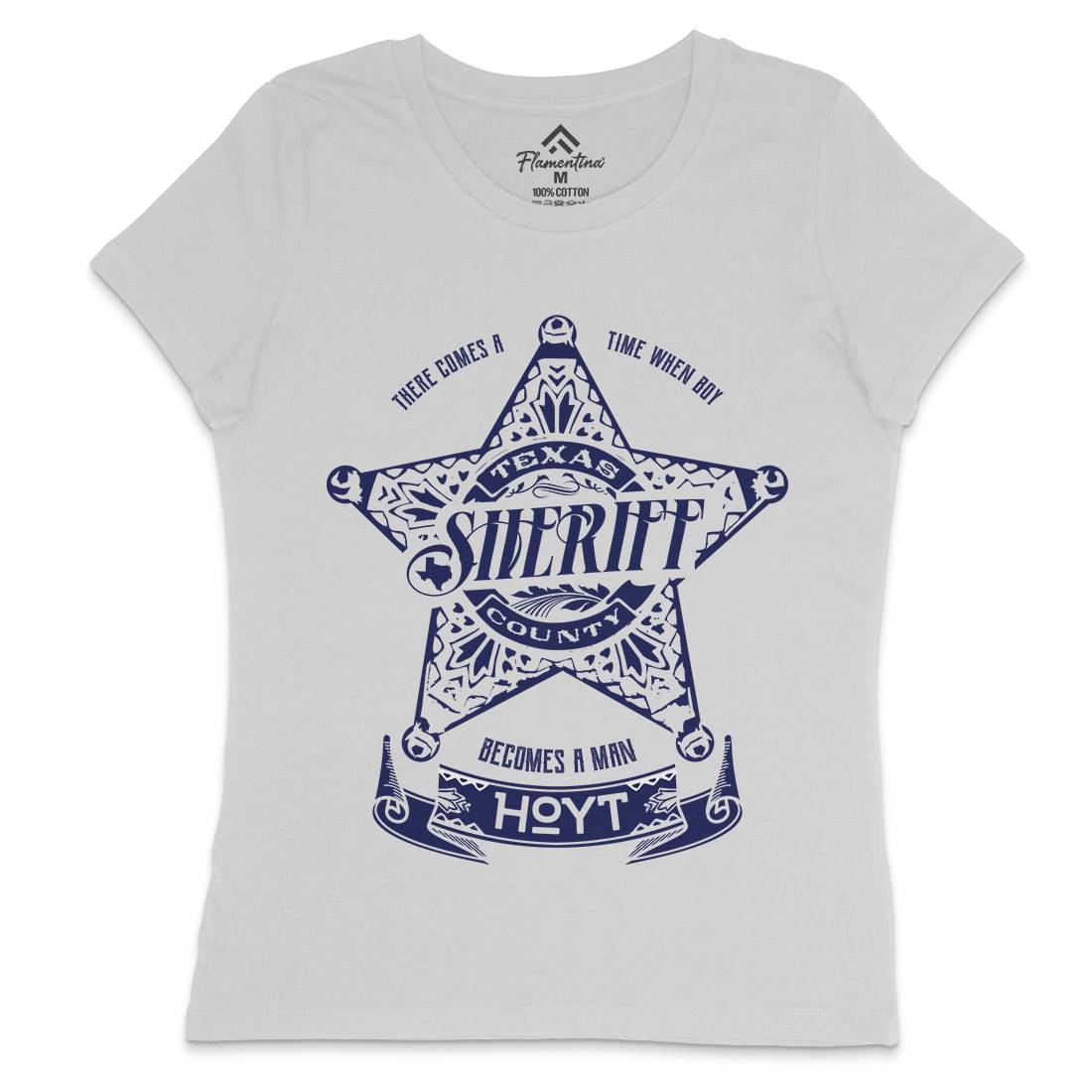 Sheriff Hoyt Womens Crew Neck T-Shirt Retro D421