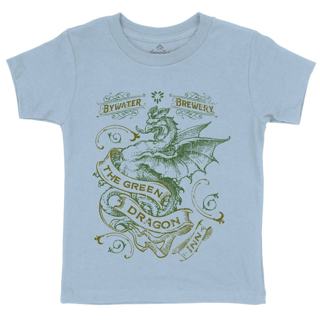 Green Dragon Inn Kids Crew Neck T-Shirt Drinks D422