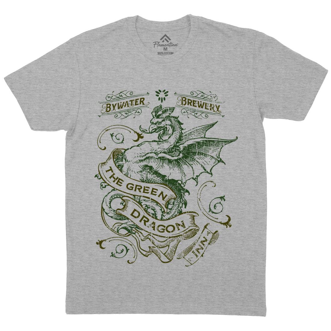 Green Dragon Inn Mens Crew Neck T-Shirt Drinks D422