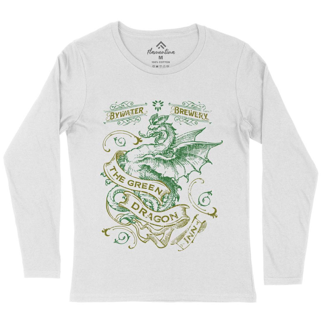Green Dragon Inn Womens Long Sleeve T-Shirt Drinks D422