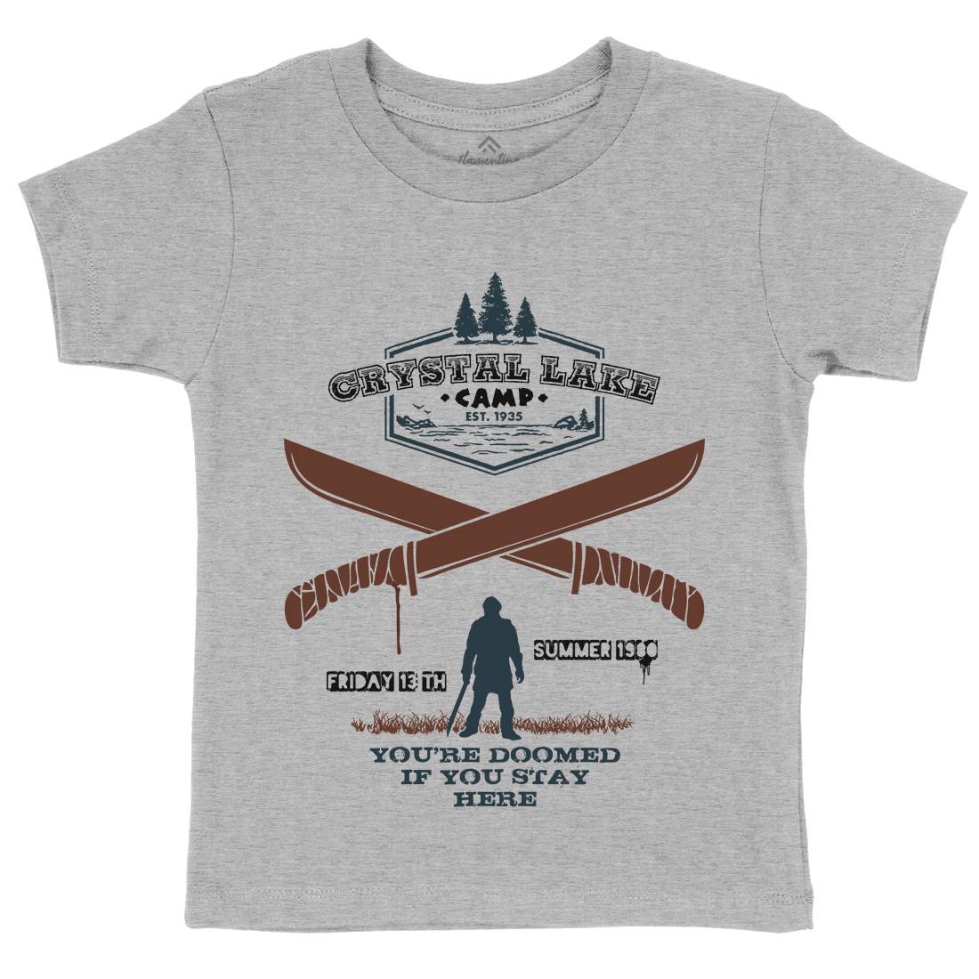 Camp Crystal Lake Kids Crew Neck T-Shirt Horror D423