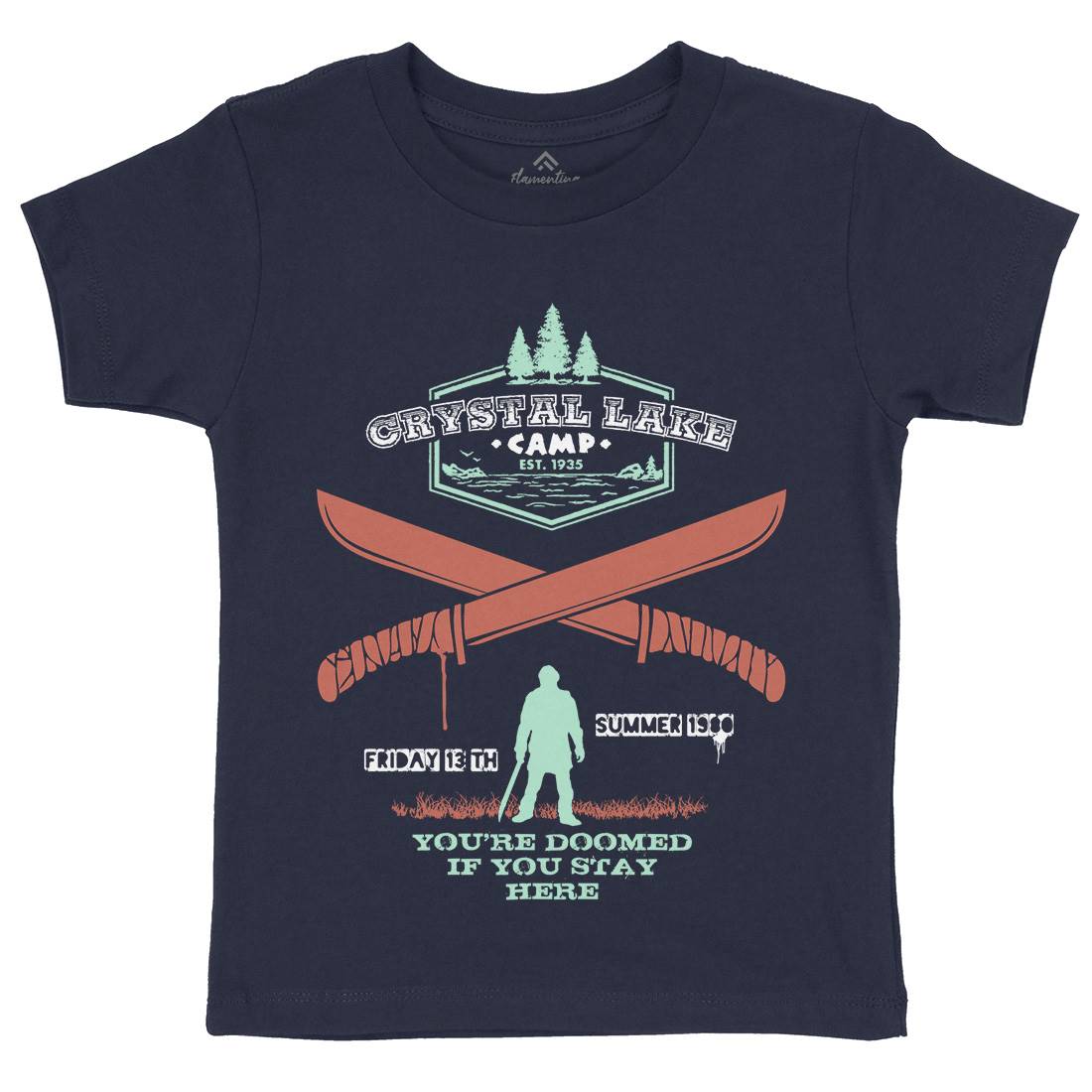 Camp Crystal Lake Kids Crew Neck T-Shirt Horror D423