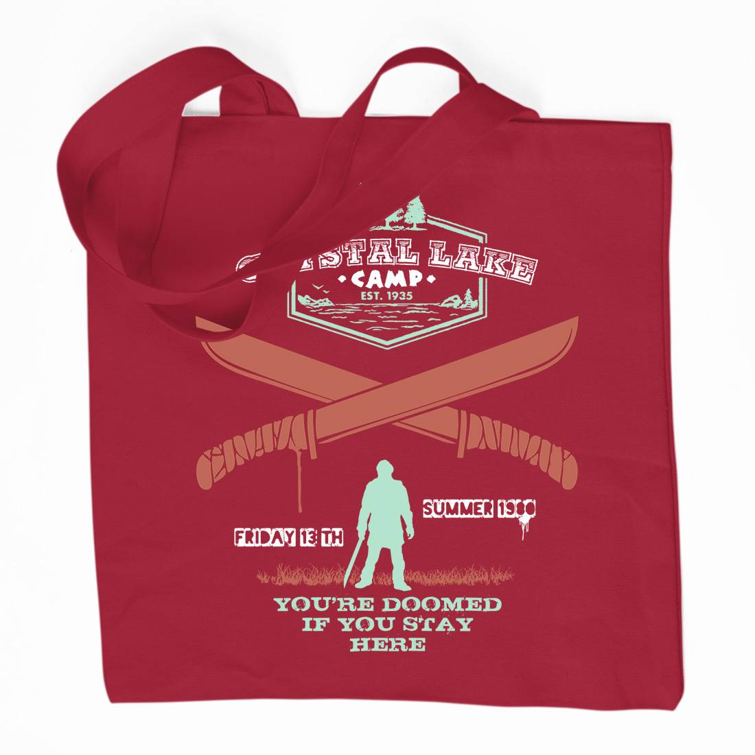 Camp Crystal Lake Organic Premium Cotton Tote Bag Horror D423