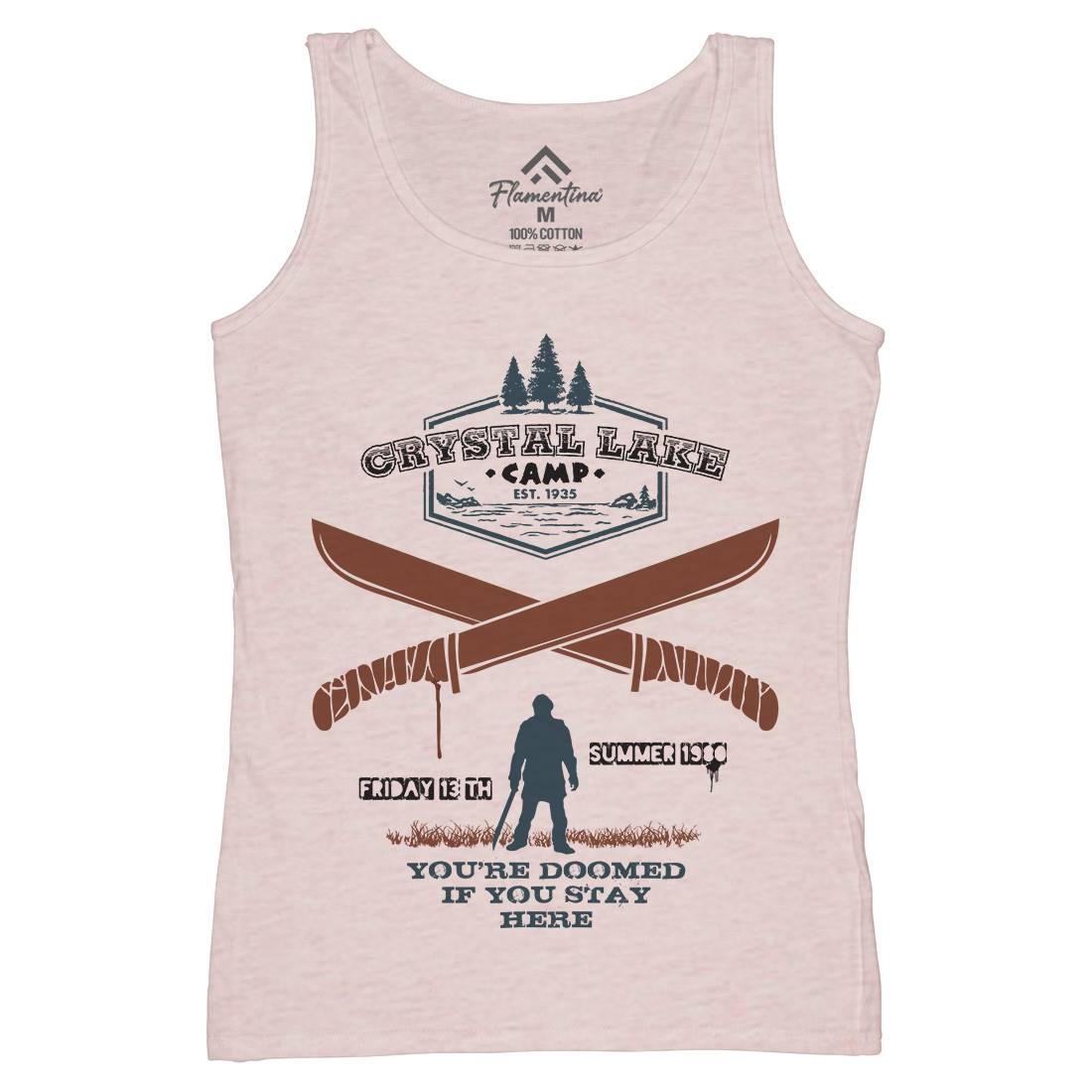 Camp Crystal Lake Womens Organic Tank Top Vest Horror D423