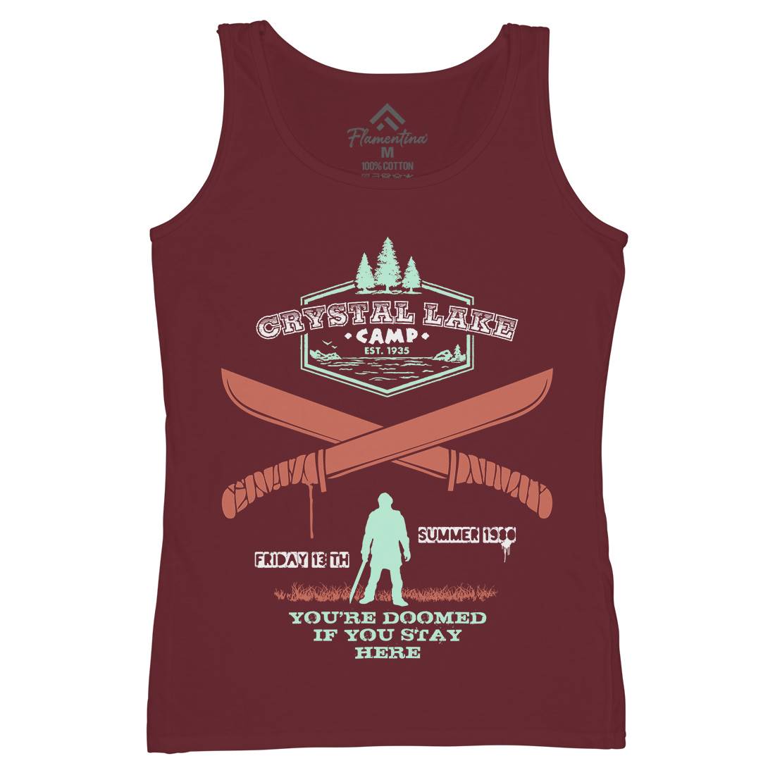 Camp Crystal Lake Womens Organic Tank Top Vest Horror D423